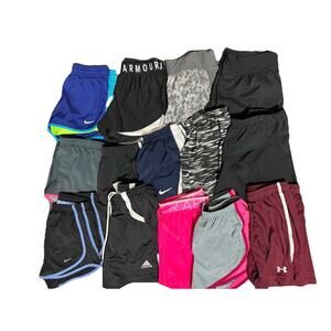 Nike Women’s Dri-Fit Lined Colorful Running Shorts Lot of 14 Size Small
